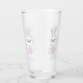 Bunny. Wit en roze. Glas (Rechts)