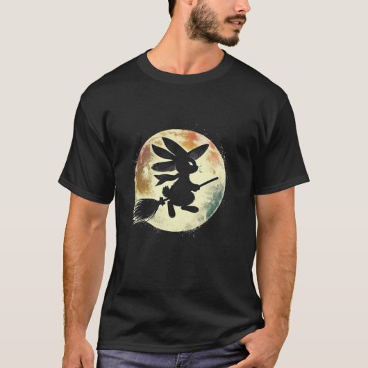 Bunny Witch Creepy Schattige Konijn Heksenhallowee T-shirt (Voorkant)