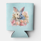 Bunny with a Garland of Roses Cute Blikjeskoeler (Voorkant)