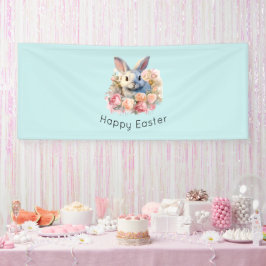 Bunny with a Garland of Roses Cute Easter Spandoek