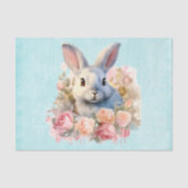 Bunny with a Garland of Roses Cute Tissuepapier (Voorkant)