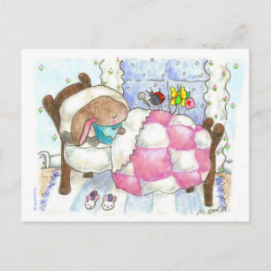 bunny with bugs briefkaart