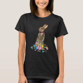 Bunny With Necktie Happy Easter Sayings Egg Cute B T-shirt (Voorkant)