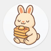 Bunny With Waffles – Cute Animal Sticker (Voorkant)