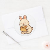 Bunny With Waffles – Cute Animal Sticker (Envelop)