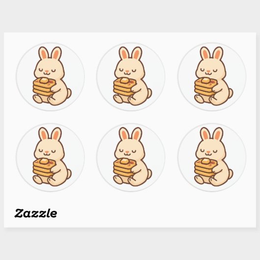 Bunny With Waffles – Cute Animal Sticker (Vel)