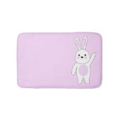 Bunny. Witte bruine roze Badmat (Voorkant)
