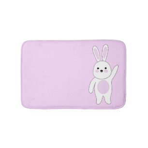 Bunny. Witte bruine roze Badmat