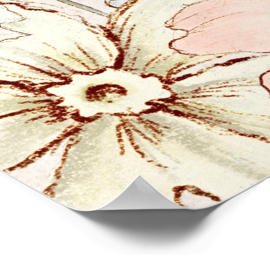  Bunny Woodland Girl Welcome Baby shower Poster (Hoek)