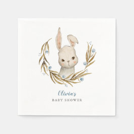 Bunny Woodland Theme Boy Baby shower Servet