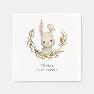 Bunny Woodland Theme Boy Baby shower Servet
