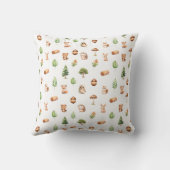 Bunny Woodland Waterverf Dieren Patroon Baby Kussen (Achterkant)