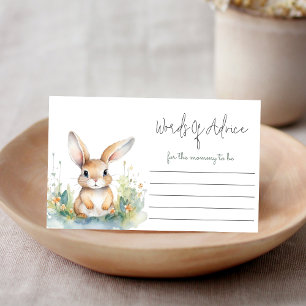 Bunny Woorden van Advies Baby shower Informatiekaartje