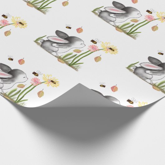 Bunny Wrapping Paper Cadeaupapier (Hoek)
