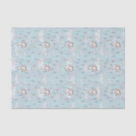 Bunny Wreath Clouds & Raindrops - Blauw Tissuepapier