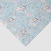 Bunny Wreath Clouds & Raindrops - Blauw Tissuepapier (Detail)