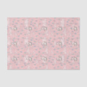 Bunny Wreath Clouds & Raindrops - Roze Tissuepapier (Voorkant)