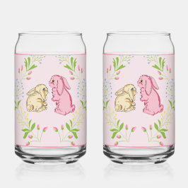 Bunny Wreath Pink Glass Blikvorm Glas
