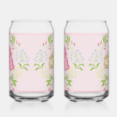Bunny Wreath Pink Glass Blikvorm Glas (Rechts)