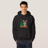 Bunny Xmas Tree Lighting Santa Hat Bunny Christmas Hoodie (Voorkant volledig)