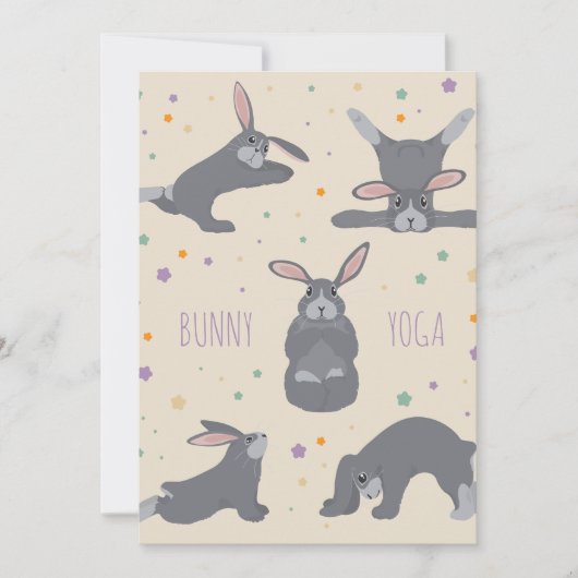 Bunny Yoga Kaart (Voorkant)
