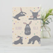 Bunny Yoga Kaart (Staand voorkant)