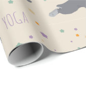 Bunny Yoga Pose oefent dierlijk verpakkingspapier  Cadeaupapier (Rol Hoek)