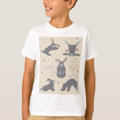 Bunny Yoga Poses Funny Rabbit T-shirt (Voorkant)