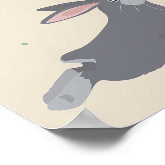 Bunny Yoga Poster (Hoek)