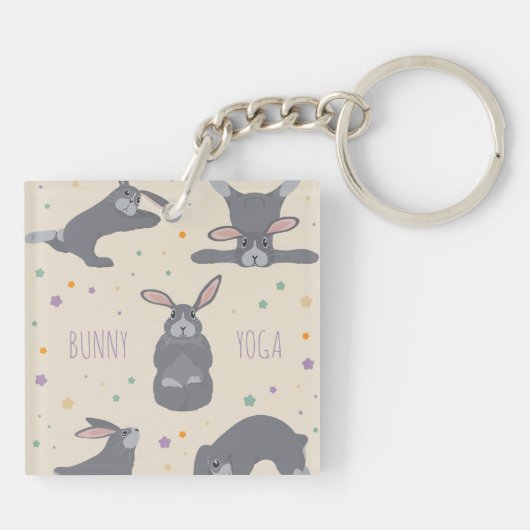Bunny Yoga Sleutelhanger (Achterkant)