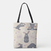 Bunny Yoga Tote Bag (Achterkant)