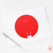 Bunny ziet je ronde sticker (Envelop)