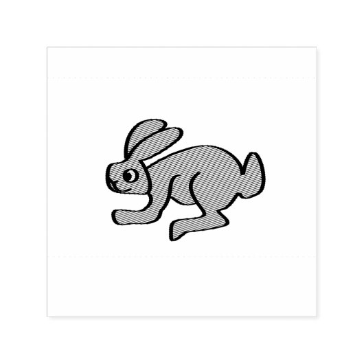 Bunny, zijkant uitzicht zelfinktende stempel (Design)