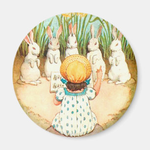 Bunny zingt met paasbegroeting Magneet