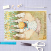  Bunny zingt met paasbegroeting Tissuepapier (Craft)