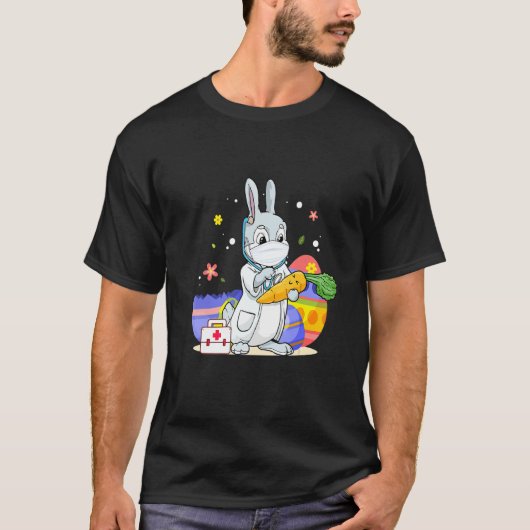 Bunny Zurse Funny Epastagedag Armatchen T-shirt (Voorkant)
