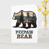 Bunnyaw Beer Vintage Retro Grappige Pee-paw Kaart (Gele Bloem)