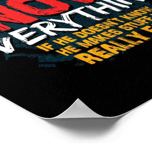 Bunnyaw weet alles van de grappige Bunnyaw Fathers Poster (Hoek)