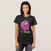 Bunnybuilder Pasen Bunny Workout Gym Gewichtheft T-shirt (Voorkant volledig)