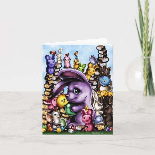 BunnyEaster1b Feestdagen Kaart (Voorkant)