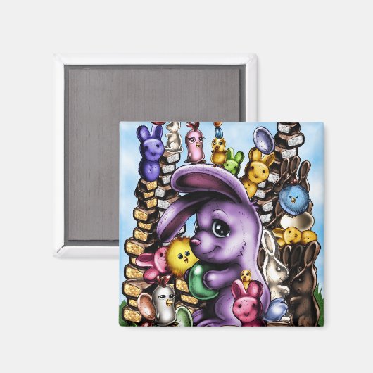 BunnyEaster1b Magneet (Voorkant / Achterkant)