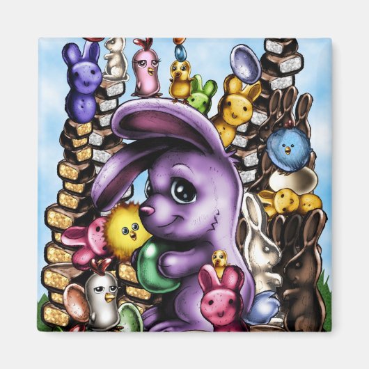 BunnyEaster1b Magneet (Voorkant)