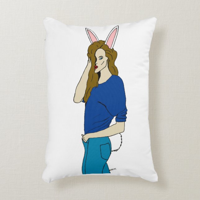 bunnygirl accent kussen (Voorkant(Verticaal))