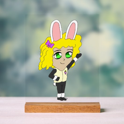 bunnygirl chibi acryl bord (Neutraal)
