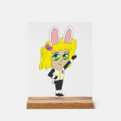 bunnygirl chibi acryl bord (Voorkant)