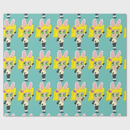 bunnygirl chibi cadeaupapier (Vlak)