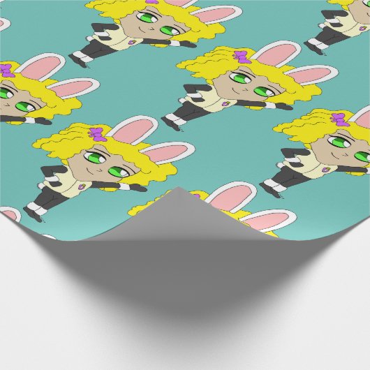 bunnygirl chibi cadeaupapier (Hoek)