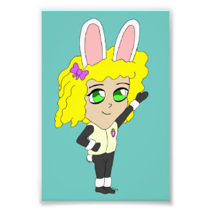 bunnygirl chibi foto afdruk