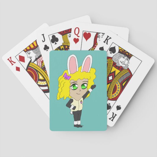 bunnygirl chibi pokerkaarten (Achterkant)
