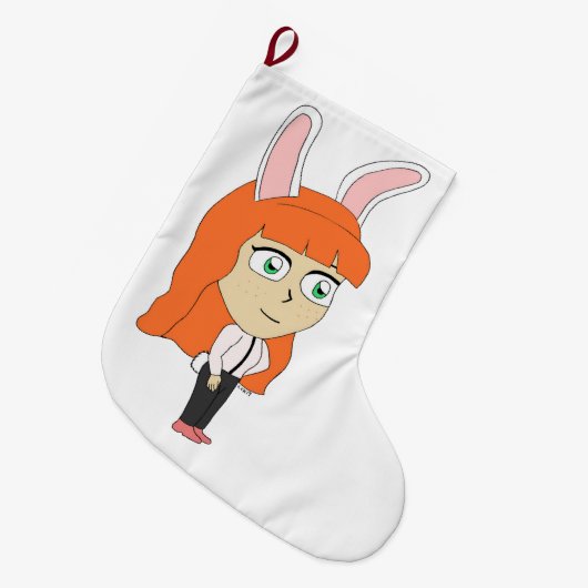 bunnygirl grote kerstsok (Voorkant (Hangend))